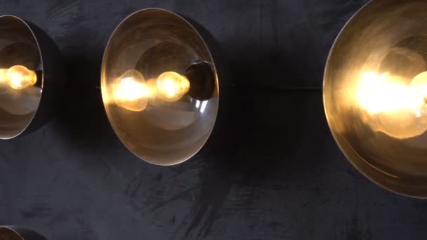 Dolly shot of bulb Lamp — Stock Video