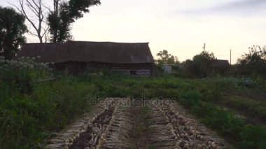 Soğan eski köy evi bir arka plan üzerinde