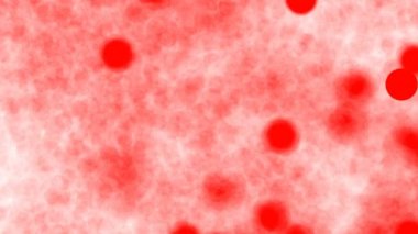 Mikroskop altındaki bir arterde kırmızı kan hücrelerinin hareketi. Kan dolaşımında kırmızı kan hücreleri dolaşıyor. Döngüsel