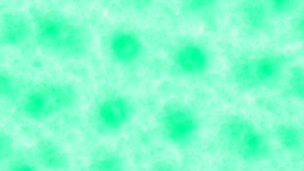Abstrakte isolierte verschwommene grüne Punkte mit Bokeh. funkelnde kreisförmige Teilchen ist Bewegung 3D Animation. — Stockvideo