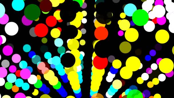 Animierte Grafikblasen, Punkte oder Kugeln, Pop-Farbwechsel Übergangseffekt — Stockvideo
