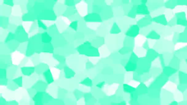 Cristales ornamentales de color verde en movimiento patrón de forma de fondo de animación. Inconsútil bucle de animación 3d — Vídeo de stock