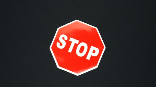 STOP warning sign word text — Stock Footage STOP warning sign word text Video Clip