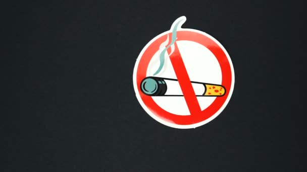 NO SMOKING prohibition sign — Stock Video