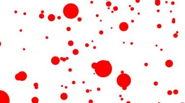 Birçok kırmızı topla döngü animasyonu.