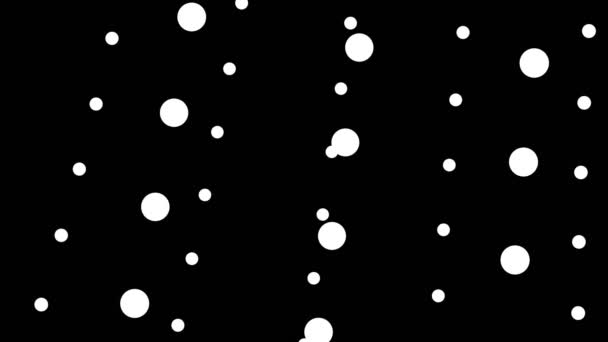 Анимированные хорошо структурированные белые точки на белом фоне . — стоковое видео