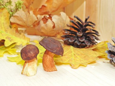 Sonbahar nesneleri soyut kompozisyon