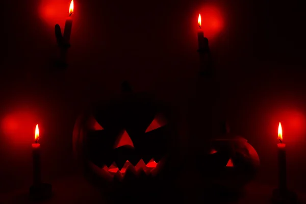 Cabeza de calabaza de Halloween jack linterna —  Fotos de Stock