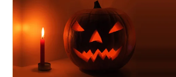 Halloween tök fej jack lámpa — Stock Fotó