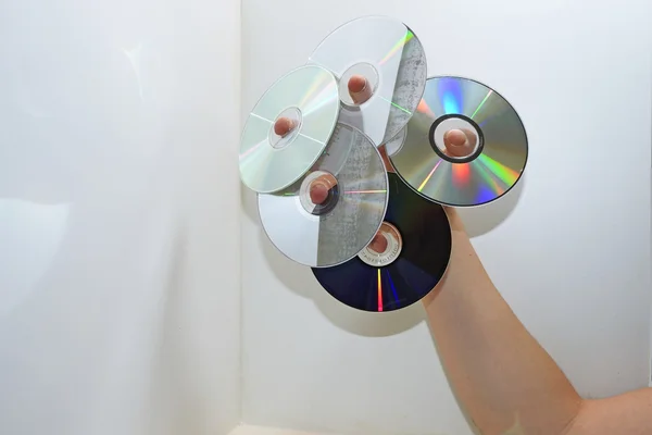 Компактные диски абстрактной композиции — стоковое фото