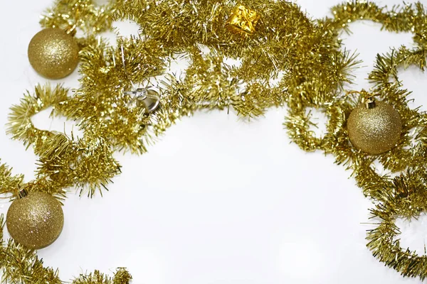 Gouden kerstversiering. — Stockfoto