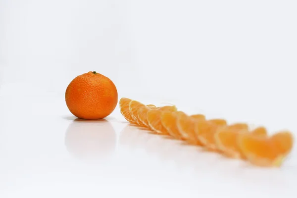 Abstracte compositie van mandarijnen. — Stockfoto