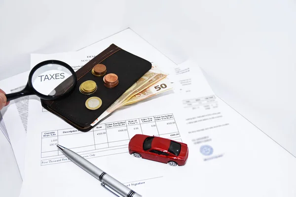 Araba belgelerin soyut kompozisyon.