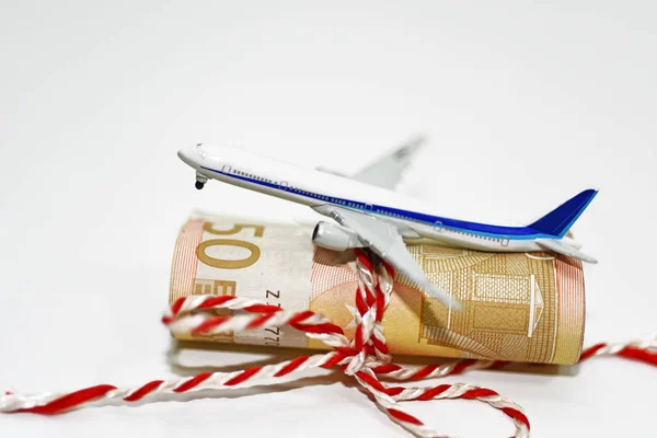 Yolcu uçakta seyahat soyut fotoğraf.