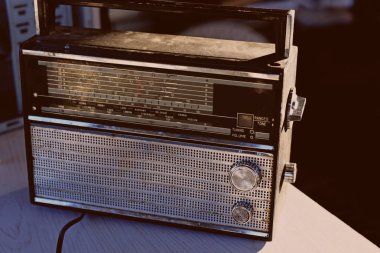 Retro radyo fotoğrafı.
