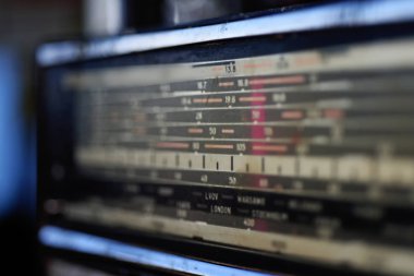 Retro radyo fotoğrafı.