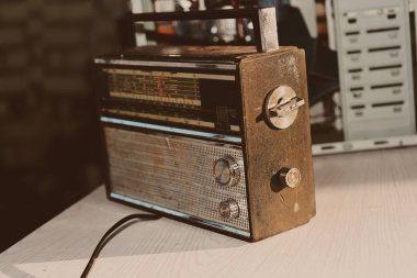 Retro radyo fotoğrafı.