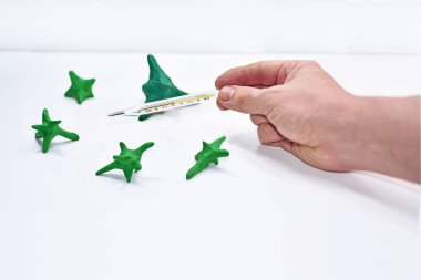 Grip salgını soyut kompozisyon.