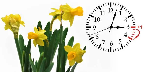 İzole elektronik duvar saati.