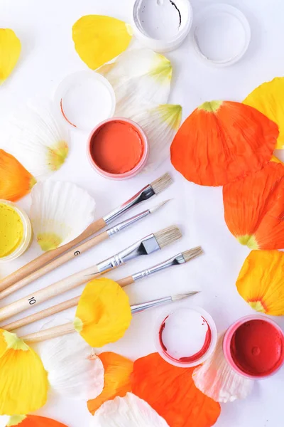 Fırçalar çizim için renkli soyutlama.