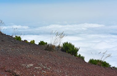 En yüksek Madeira Adası Dağı Pico Ruivo.