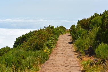 En yüksek Madeira Adası Dağı Pico Ruivo.