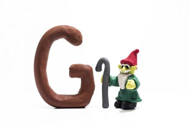 Letters made from Play Clay with some visualizations. clipart