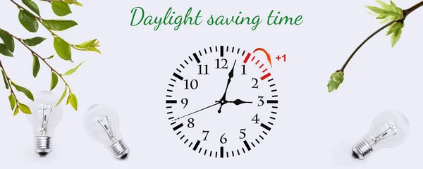 Daylight Saving Time. Wijzigen klok zomertijd. — Stockfoto