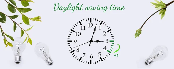 Daylight Saving Time. Wijzigen klok zomertijd. — Stockfoto