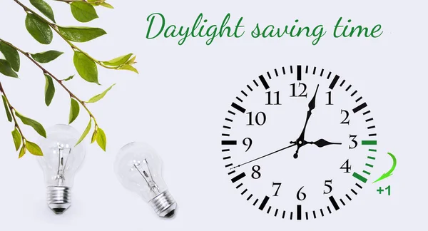 Daylight Saving Time. Change clock to summer time.