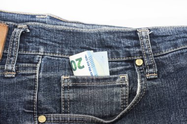 Euro banknot kot pantolon.