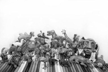 Animals made from Play Clay.