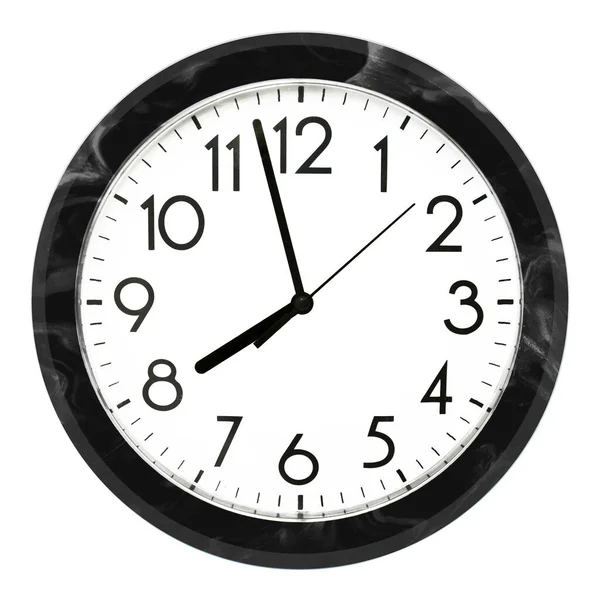 黒の壁掛け時計。白い背景上に分離。高品質の写真. — ストック写真