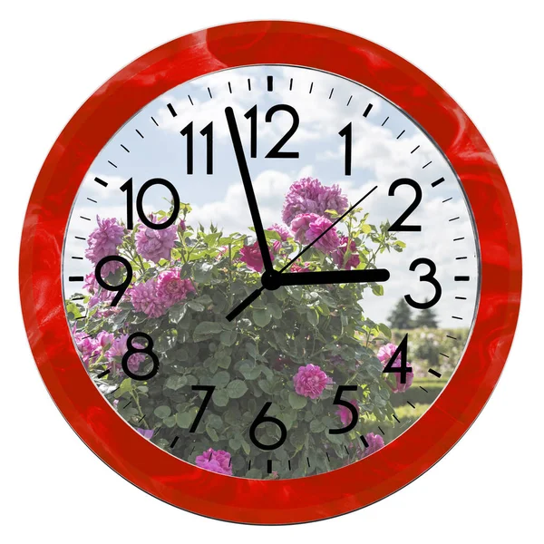 Daylight Saving Time (DST). Wall Clock going to summer time (+1). Turn time forward. — 图库照片