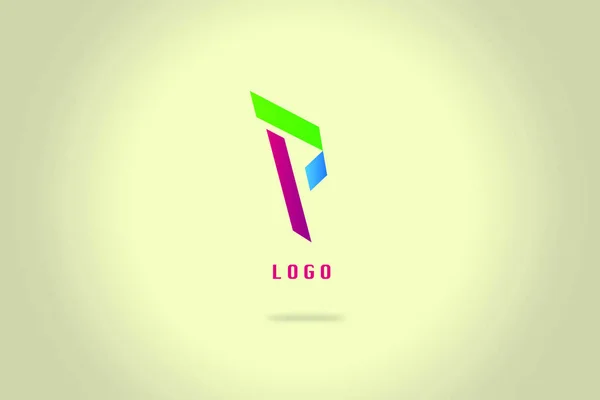 O conceito de logotipo - P — Vetor de Stock