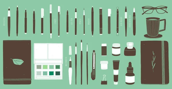 Sketching art kit Royalty Free Stock Illustrations