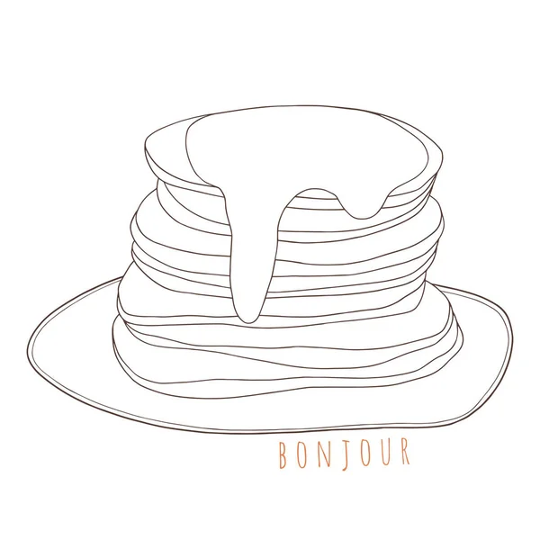 Şuruplu krep yığını.