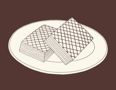 Gofret plaka üzerinde iki adet