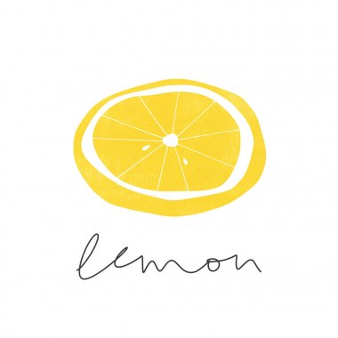 Karikatür limon dilimi