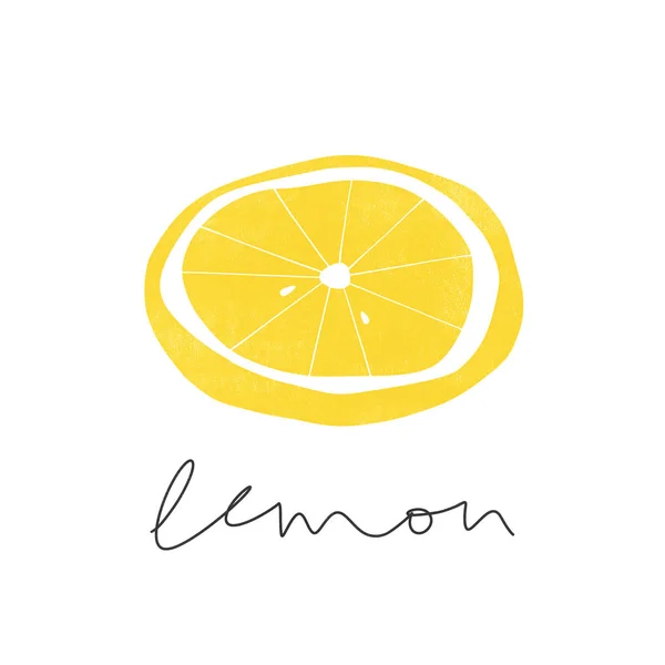 Cartoon tranche de citron — Photo