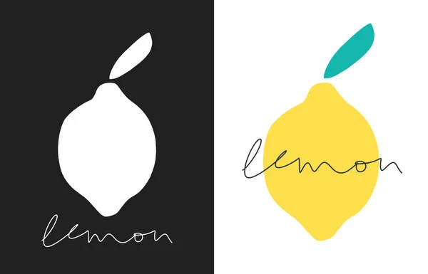 Cartoon citron med handskriven text — Stock vektor