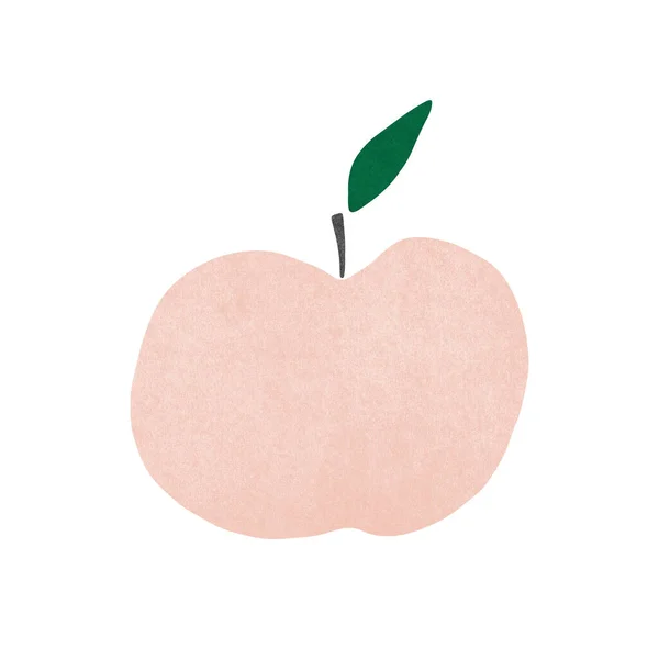 Apple Raster Cartoon Illustration Auf Weißem Hintergrund — Stockfoto
