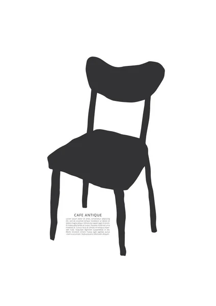 Ручной Рисунок Пятна Кресла Стилизованная Простая Векторная Форма — стоковый вектор