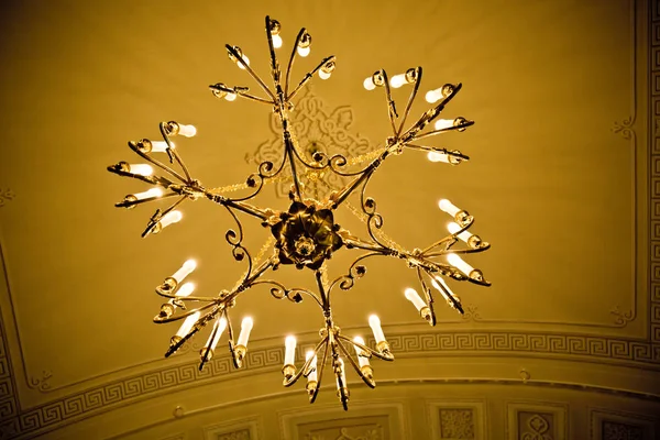 Antique Glass Chandelier Hanging Ceiling — Stock Photo, Image
