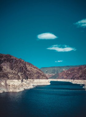 water dam among mountains and desert in america