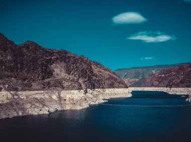 water dam among mountains and desert in america