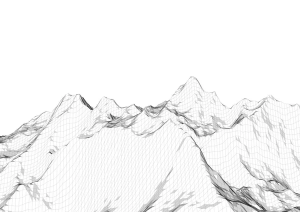 Низкий горный ландшафт. Многоугольный фон — стоковое фото
