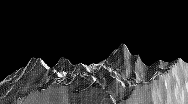 Πολυ χαμηλό ορεινό τοπίο. Πολυγωνικό φόντο — Φωτογραφία Αρχείου