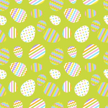 Pastel sorunsuz vektör desen Paskalya yumurtaları ile.