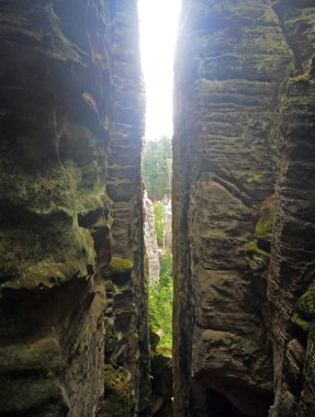 prachov kaya kuleleri oluşumu Çek Cumhuriyeti'nde.